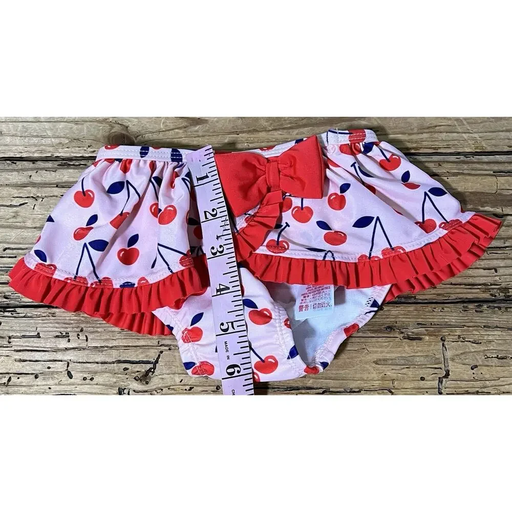 Disney Baby’s Size 18-24m Pink & Red Cherry Swimsuit NWT